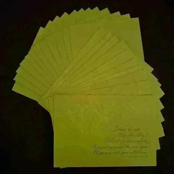 Hallmark Christmas Cards Green- 10 cards - Picture 4 of 4